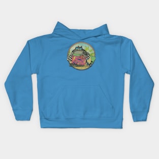 Surf Cat 1980 Kids Hoodie